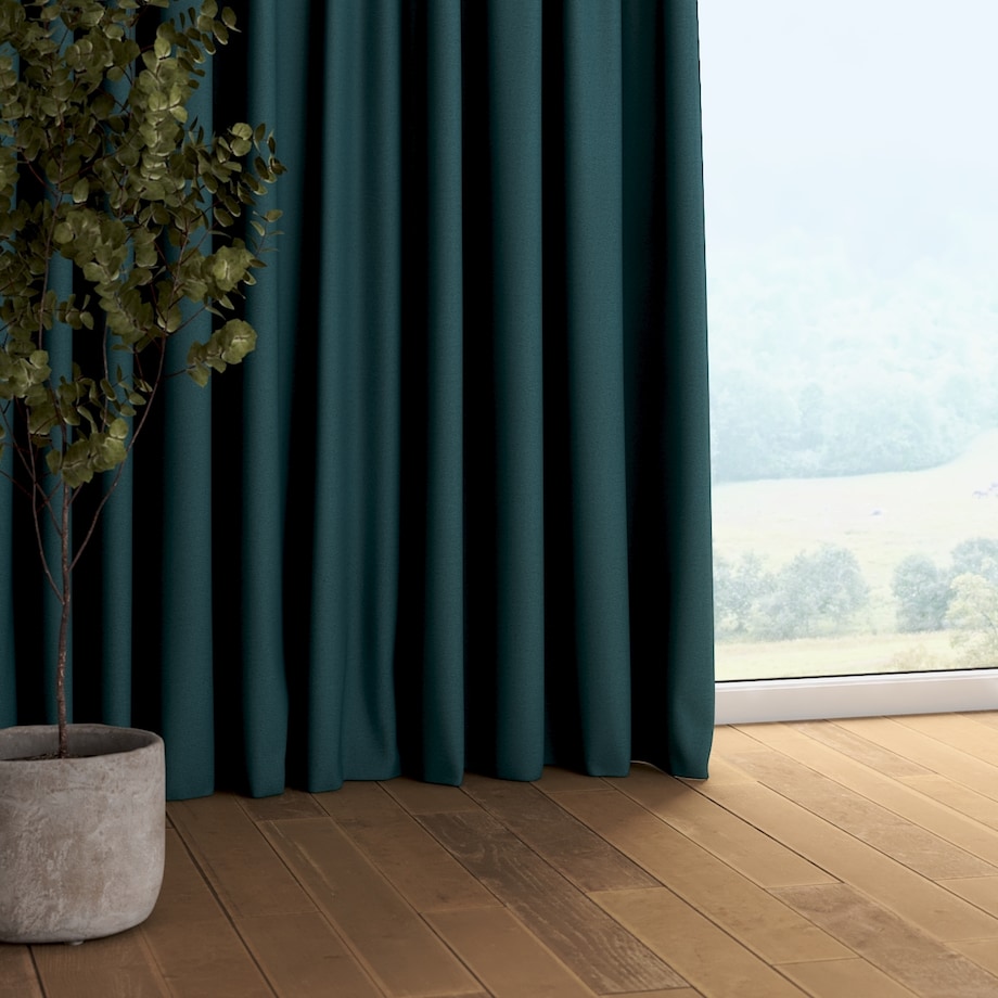 Zasłona na taśmie marszczącej 1 szt. 130x245 niebieski