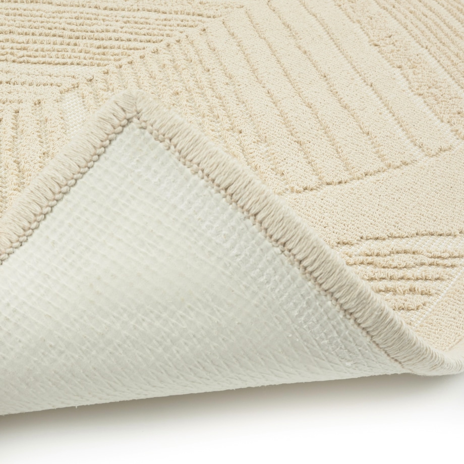 Dywanik łazienkowy Lino 60x90 cm bawełniany boho beżowy