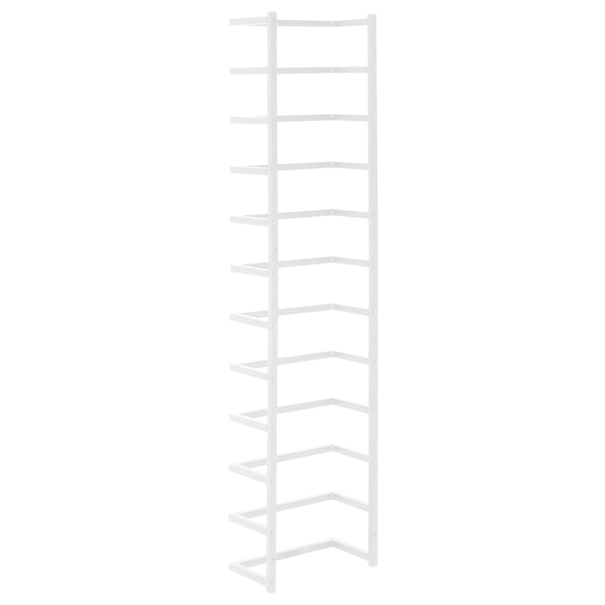 vidaXL Stojak na ręcznik, biały, 24x12x96 cm, stalowy