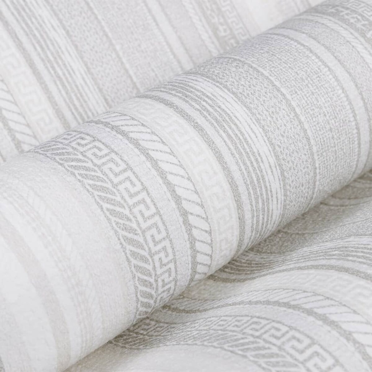 vidaXL Tapeta 3D z wzorem w pasy, szara, 10x0,53 m, flizelina