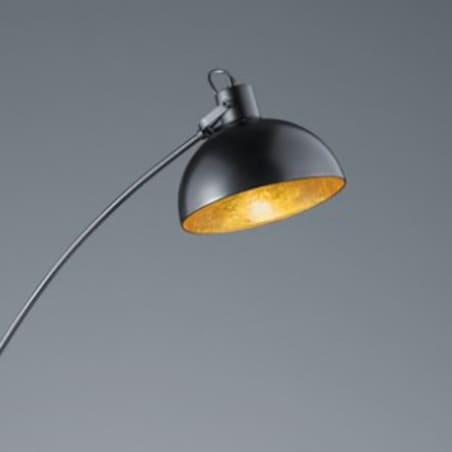Podłogowa lampa salonowa Recife R46041032 czarna kopuła metalowa
