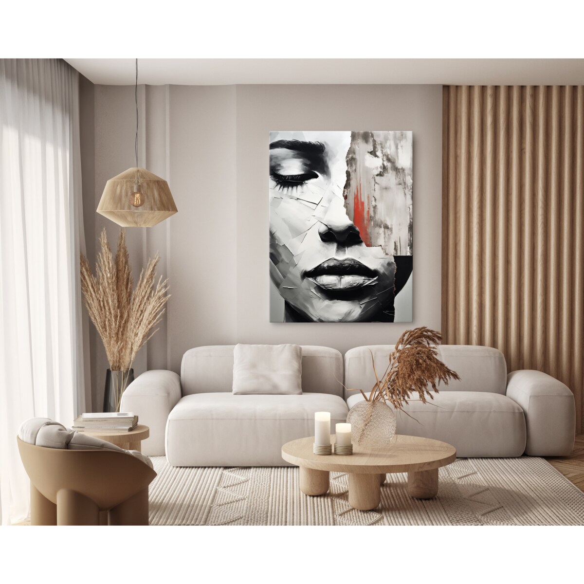 Obraz Do Sypialni Abstrakcyjny PORTRET Kobiety 80x120cm