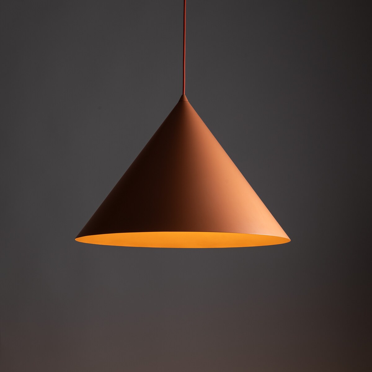Lampa wisząca TK Lighting CONO XL 11386 pomarańczowa loft E27 regulowana do 170 cm