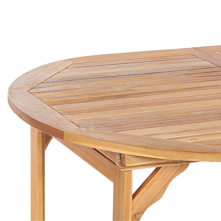 Stół ogrodowy rozkładany MAUI 160/220 cm 100 cm Drewno akacjowe Jasnobrązowy