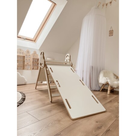 Drabinka Pikler ŚCIANKA WSPINACZKOWA + DUŻA zjeżdżalnia CHMURKI