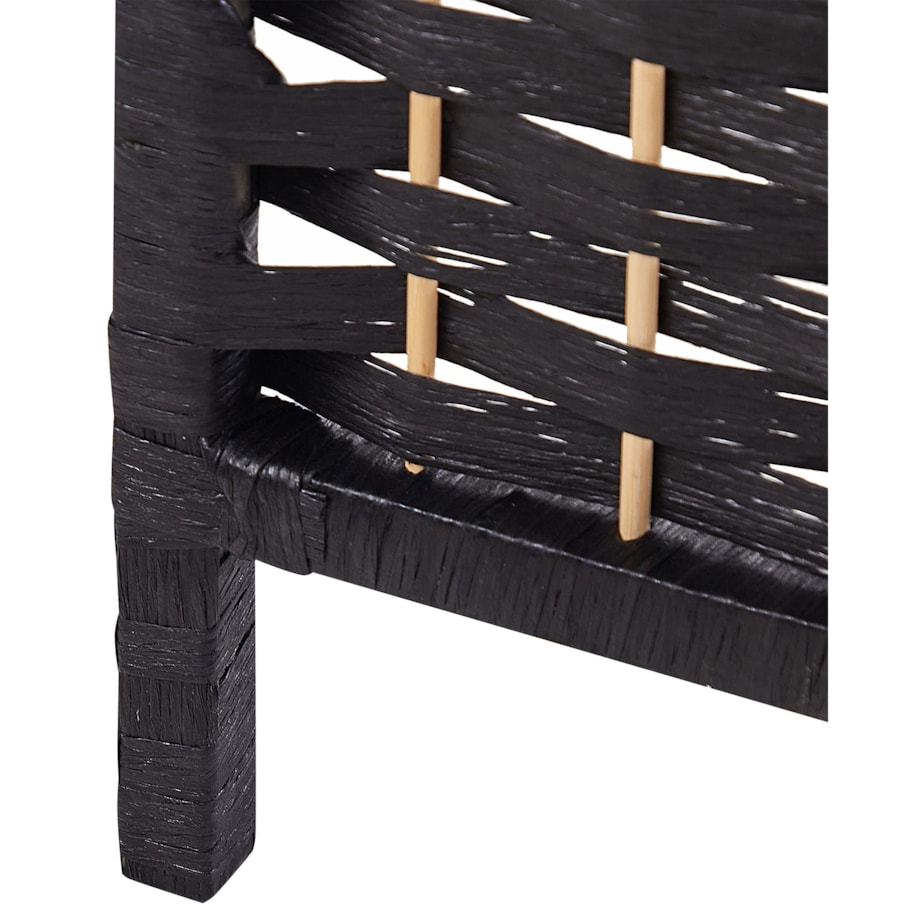 4-panelowy parawan pokojowy LAPPAGO Czarny 163 cm 170 cm