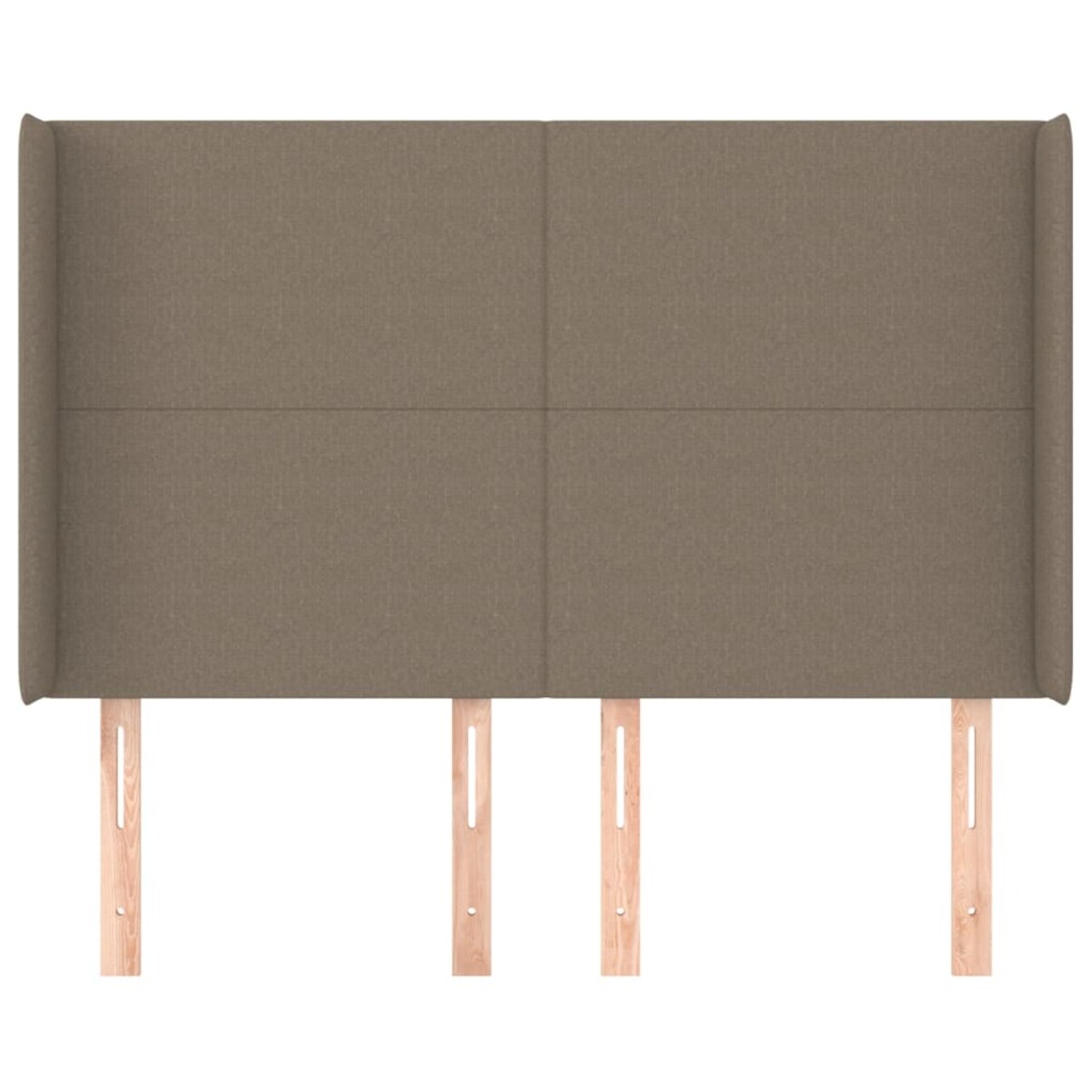 vidaXL Zagłówek uszak, taupe, 147x16x118/128 cm, tkanina