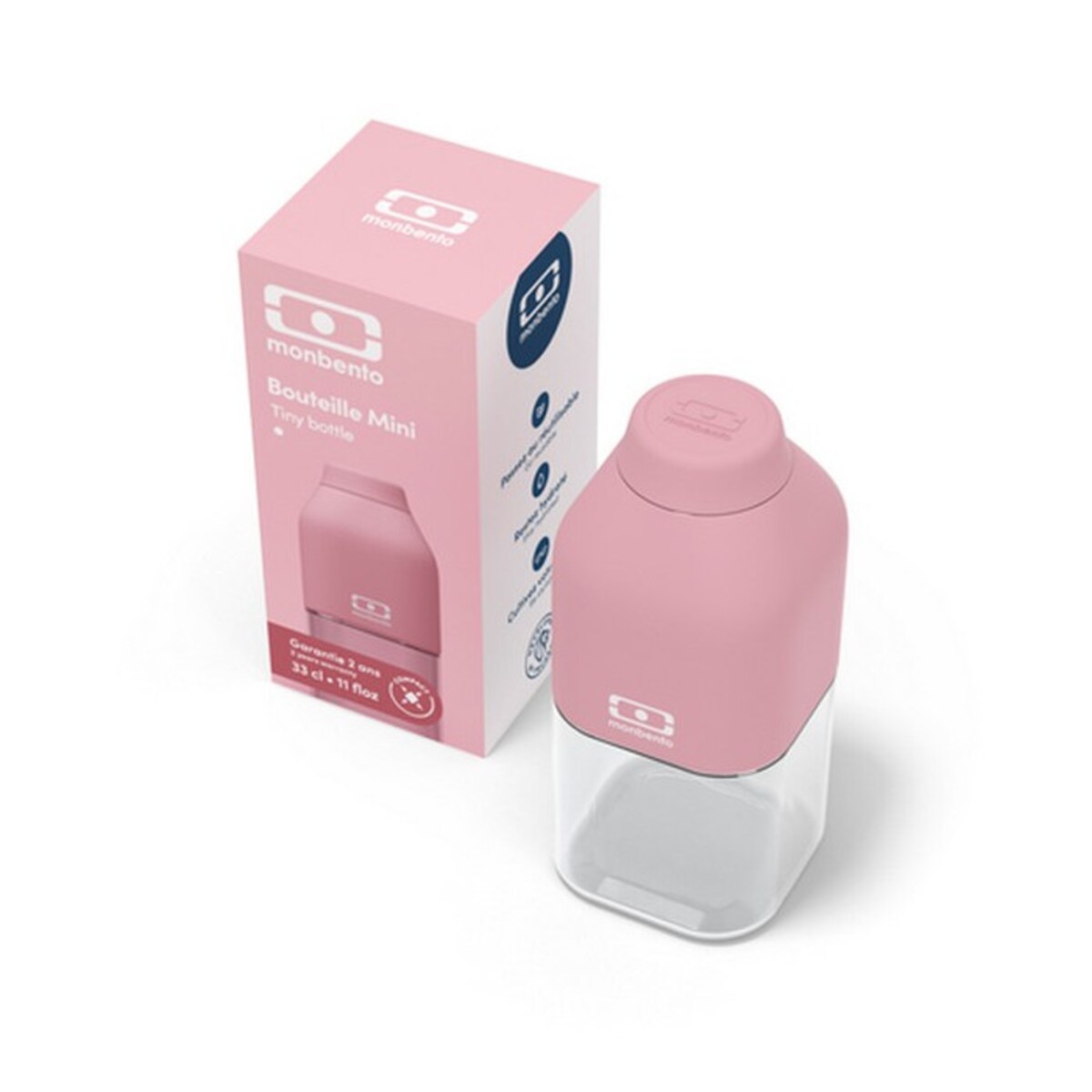 Butelka na wodę S Light Pink Positive New, 330 ml, Monbento