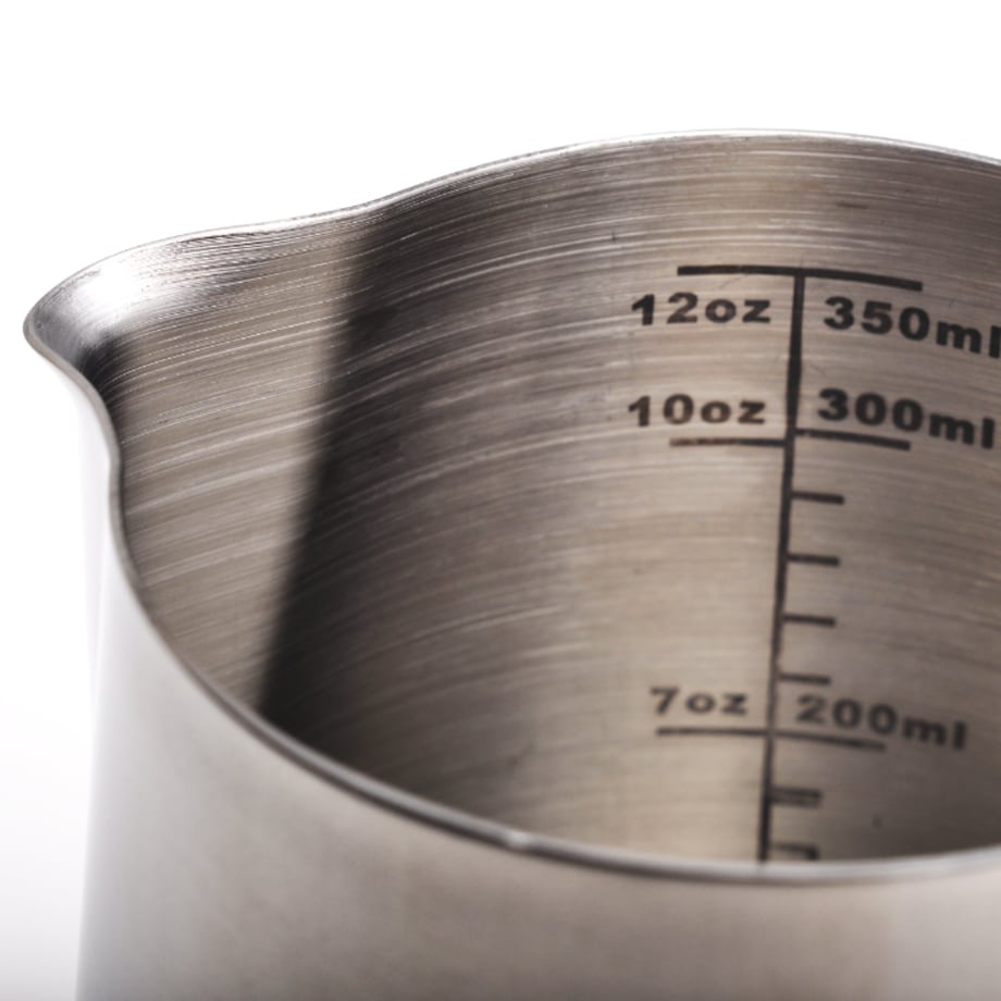 Kubek stalowy dzbanek mlecznik z pokrywką 350ml KAMILLE