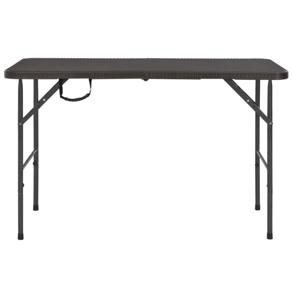 vidaXL Składany stół ogrodowy, brązowy, 120x60x74 cm, HDPE