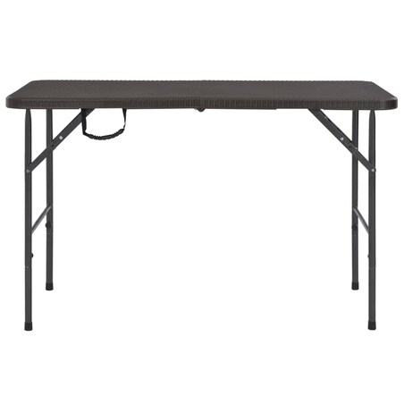vidaXL Składany stół ogrodowy, brązowy, 120x60x74 cm, HDPE