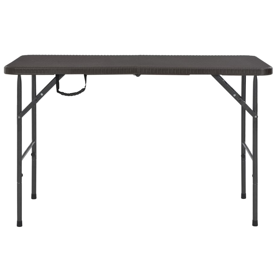 vidaXL Składany stół ogrodowy, brązowy, 120x60x74 cm, HDPE