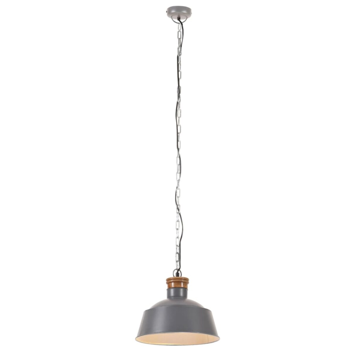 vidaXL Industrialna lampa wisząca, 32 cm, szara, E27