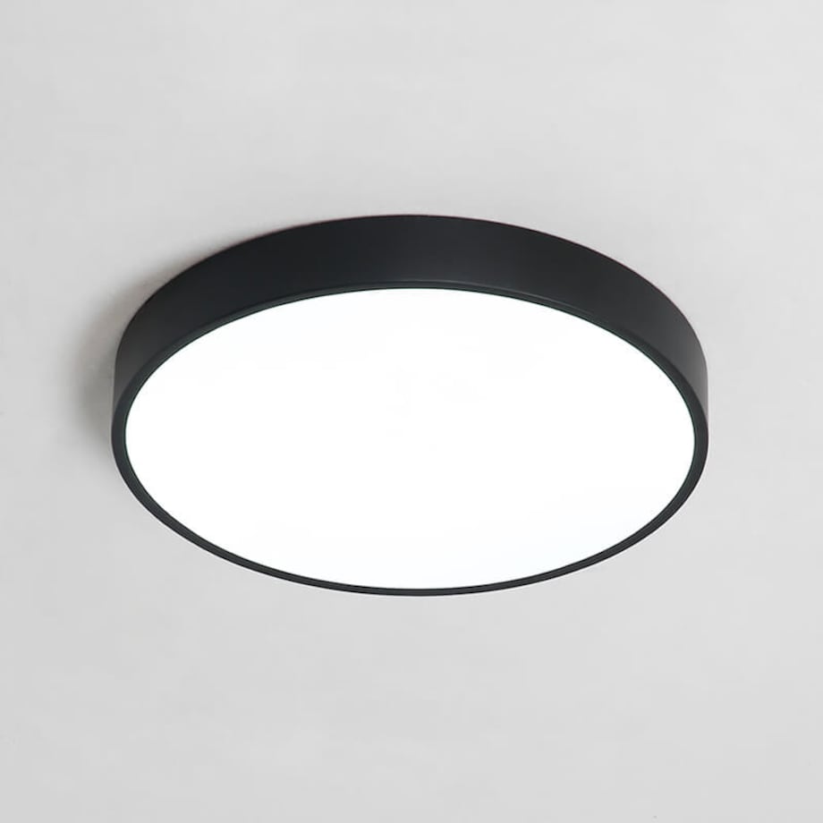 Plafoniera LAMPA sufitowa MODERN MD1001-30-HW Abigali metalowa OPRAWA plafon LED 20W 3000K okrągły czarny