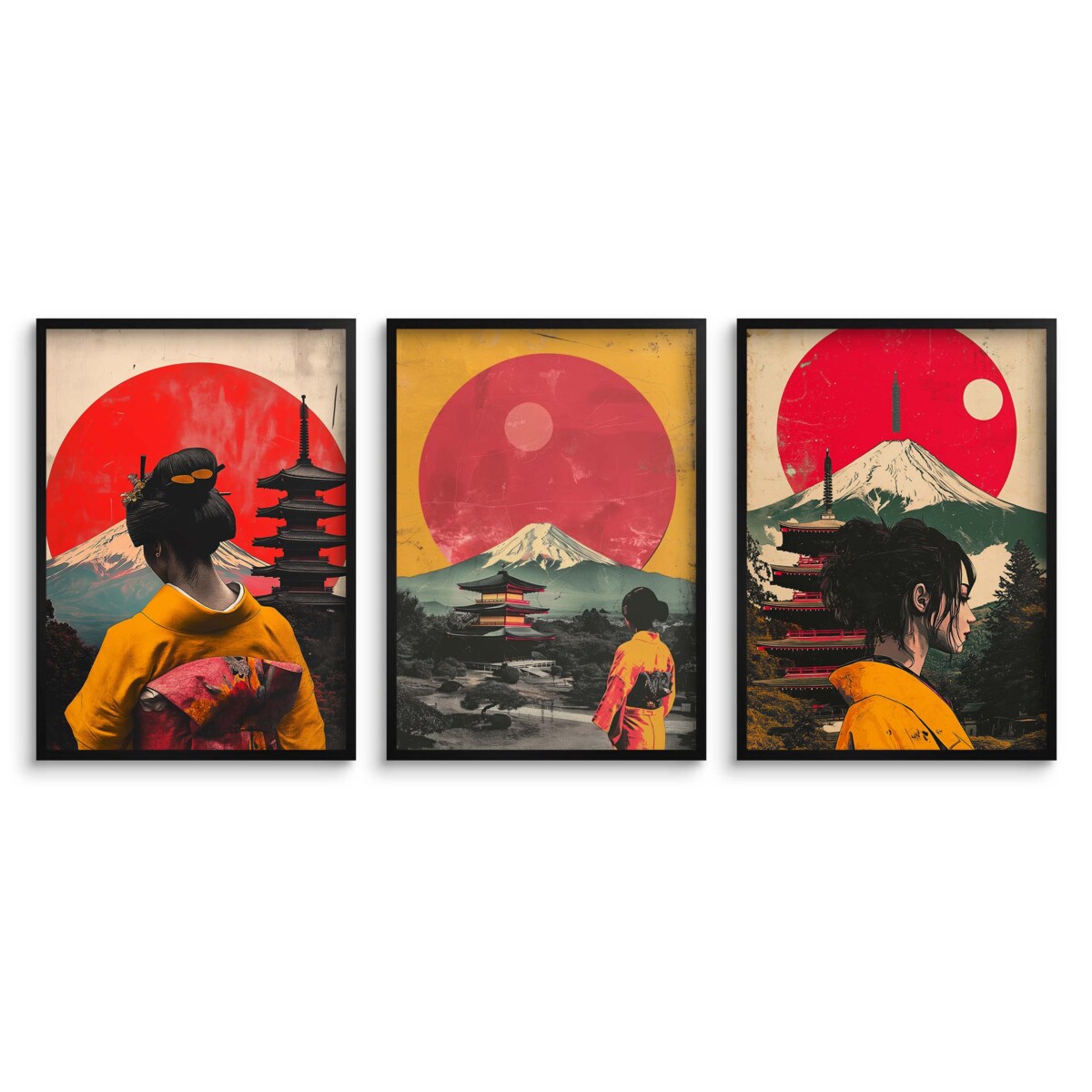 Plakaty Obrazy na ścianę ścienne do salonu sypialni ozdoba w Stylu Japandi