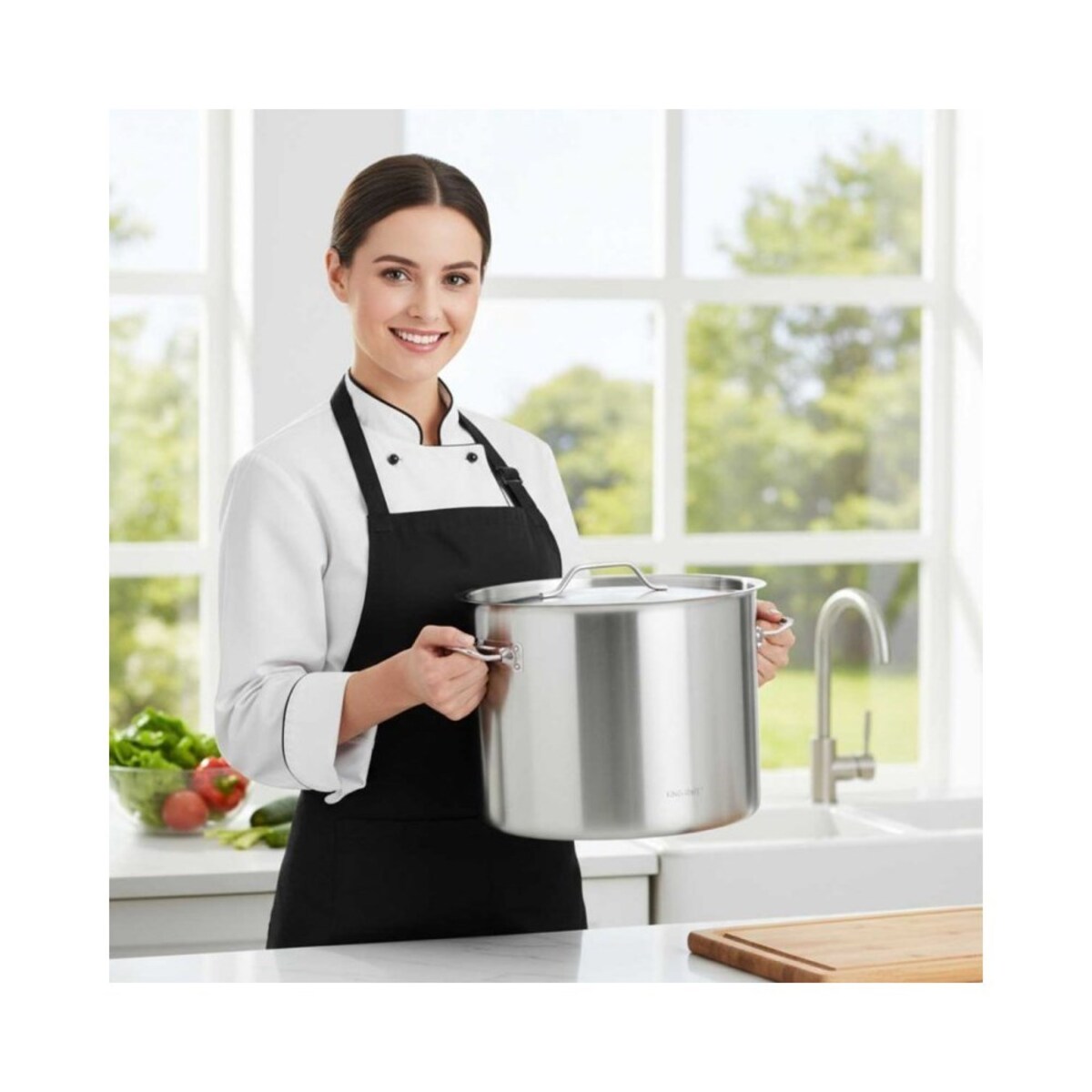 Kinghoff garnek gastronomiczny z pokrywą 25cm 9L 67533