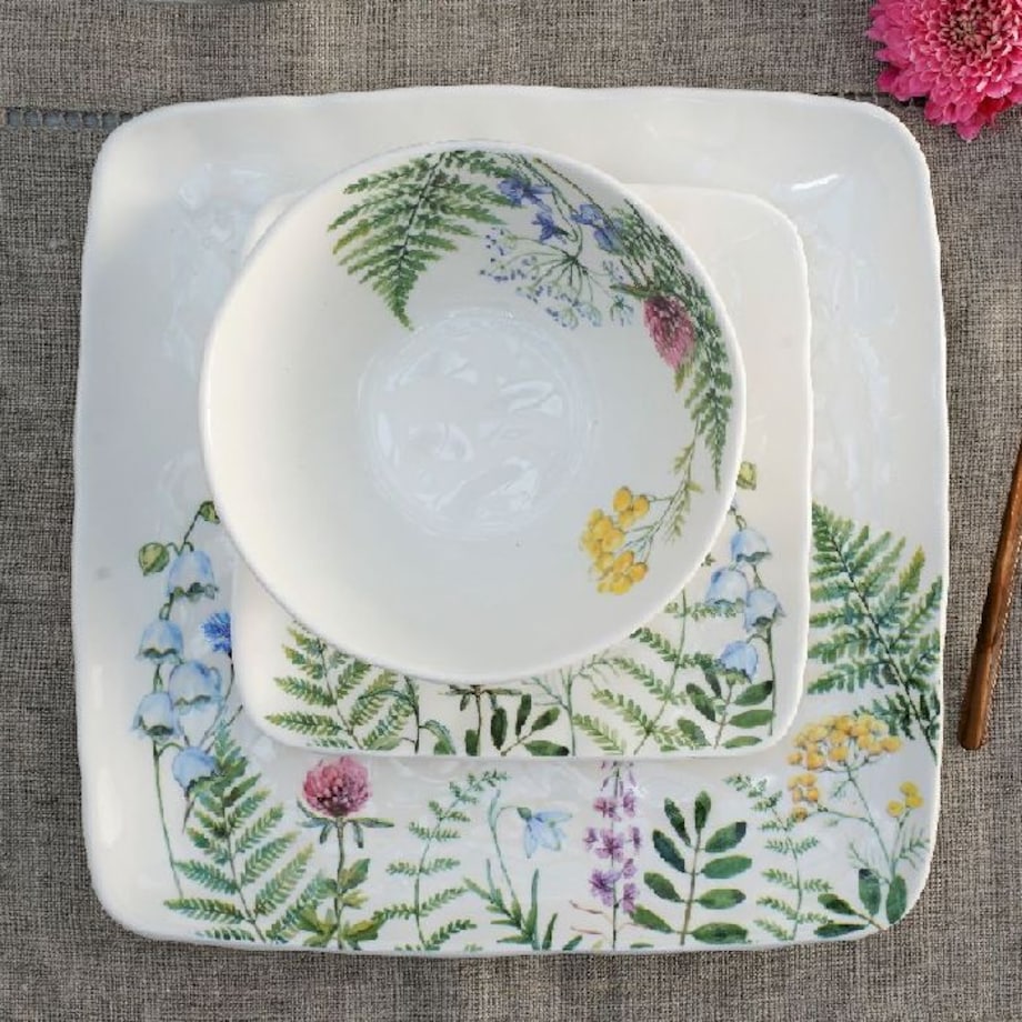 VILLA ITALIA Talerz płytki porcelanowy 26 x 26 cm PROWANSJA