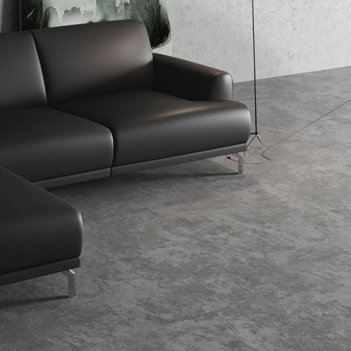 Sofa narożna Puzo ciemnoszara