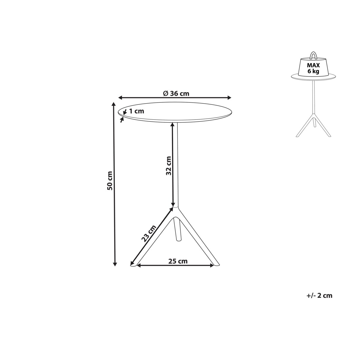 Stolik pomocniczy metalowy złoty z czarnym ERAVUR