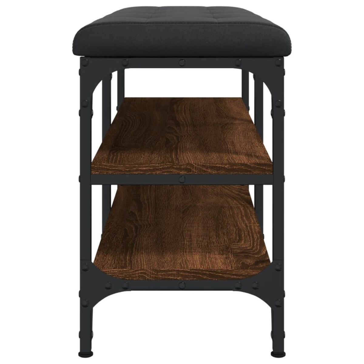 vidaXL Ławka na buty, brązowy dąb, 82x32x47cm, materiał drewnopochodny