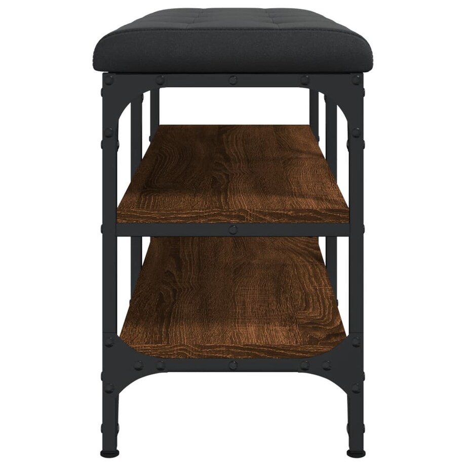 vidaXL Ławka na buty, brązowy dąb, 82x32x47cm, materiał drewnopochodny