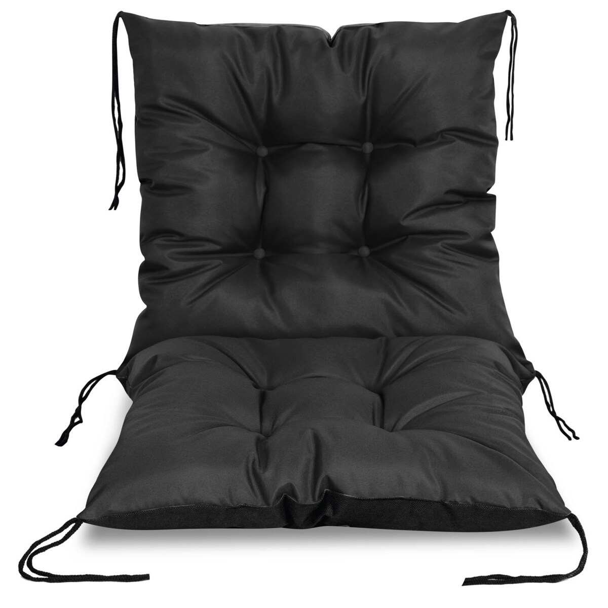 Poduszka Ogrodowa Na Krzesło Fotel 50X50X50 Cm Wodoodporna Pikowana Wiązana