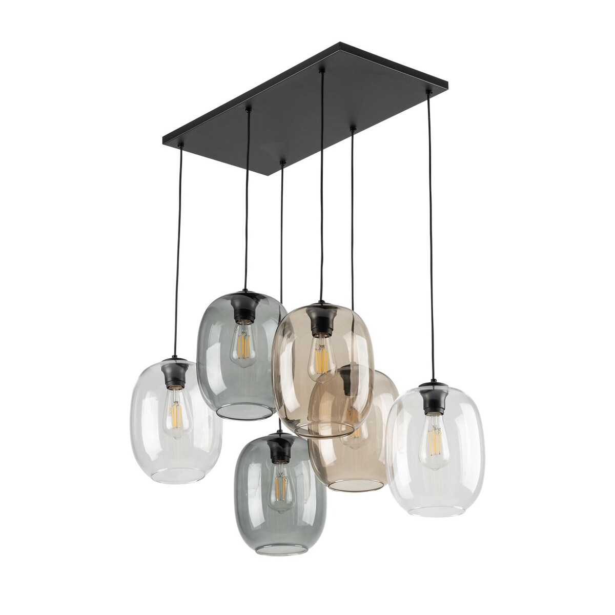 Lampa wisząca TK Lighting ELIO 5974 wielokolorowa 6xE27 regulowana nowoczesna do salonu i jadalni