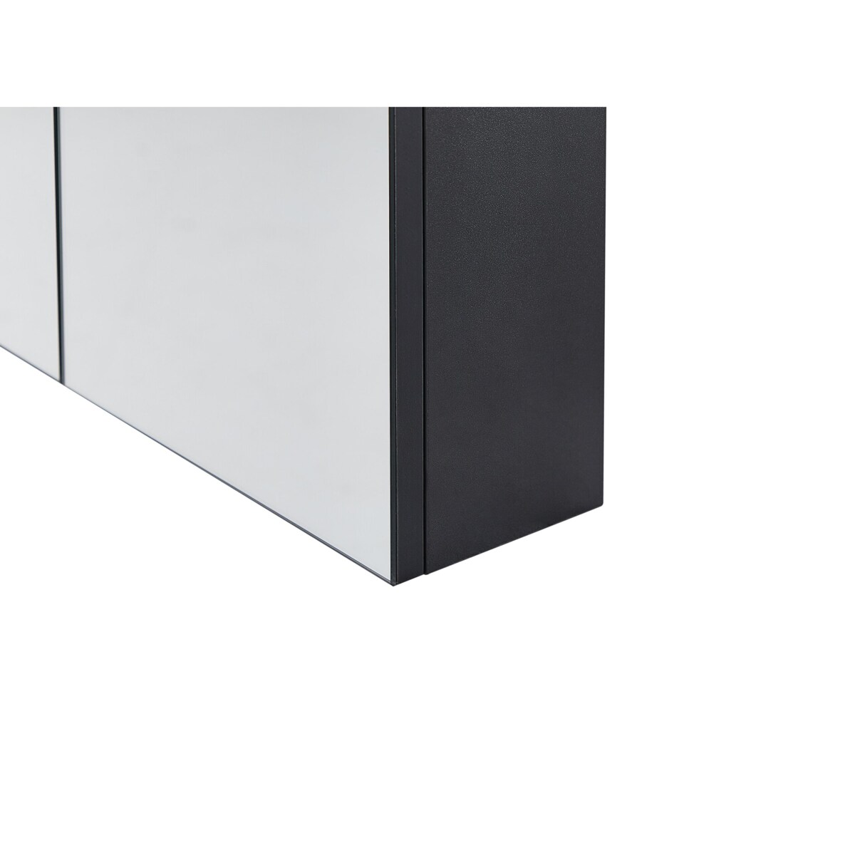 Szafka łazienkowa wisząca z lustrem 60 x 60 cm czarna NAVARRA