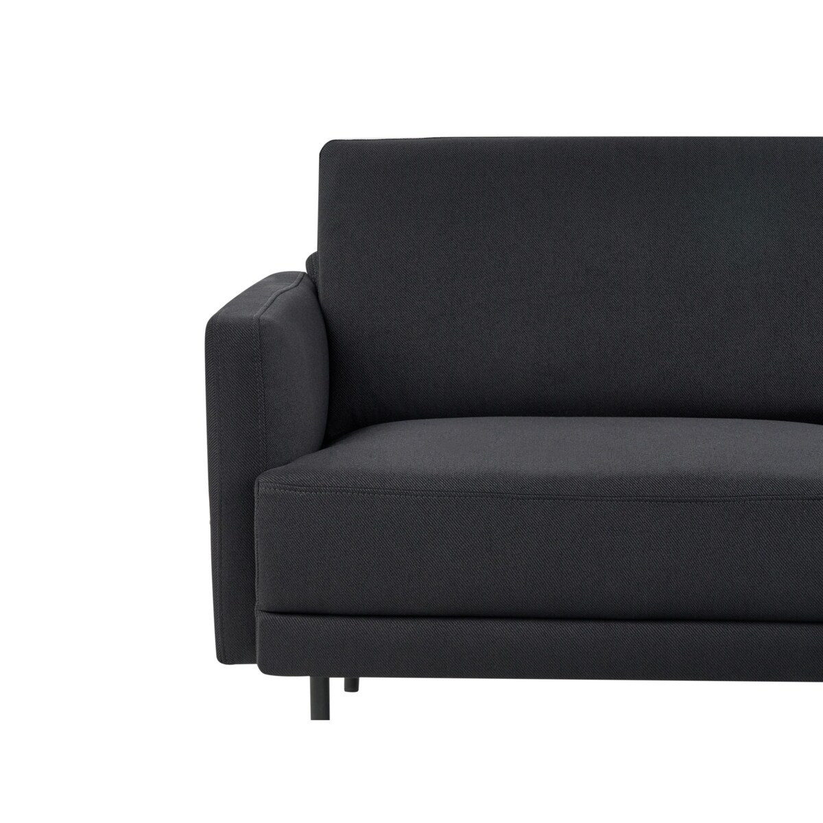 Sofa narożna lewostronna BREDA Czarny 2-osobowa Lewostronny