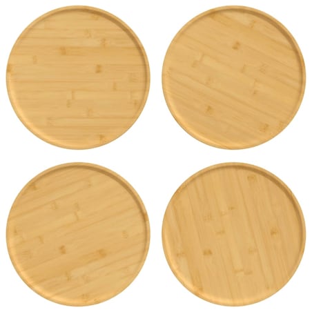 vidaXL Talerze na pizzę, 4 szt., Ø32x1,5 cm, bambus
