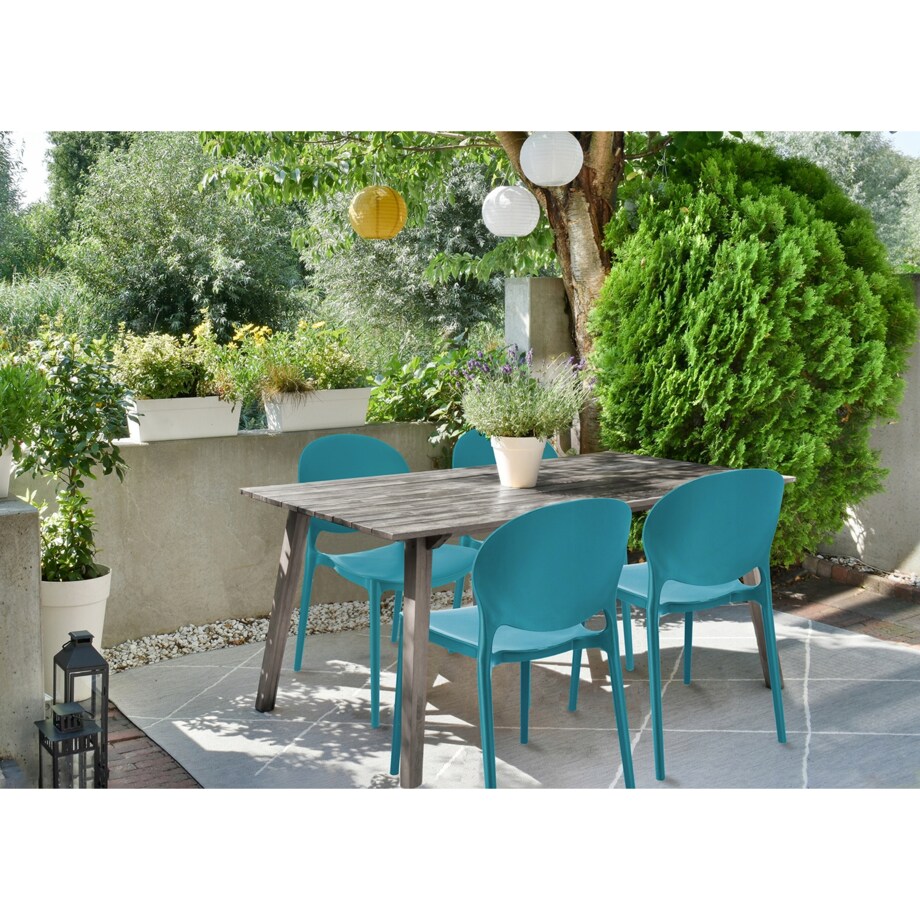 4 x Krzesło ogrodowe JUSTIN wygodne marine