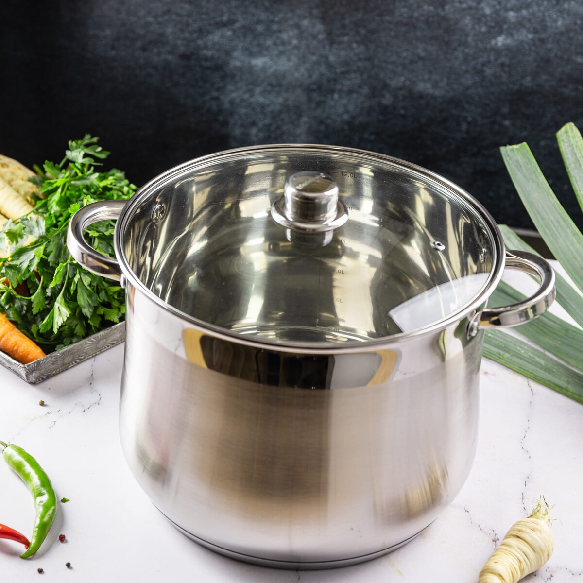 Garnek stalowy gastronomiczny duży 16.0L 30cm KLAUSBERG