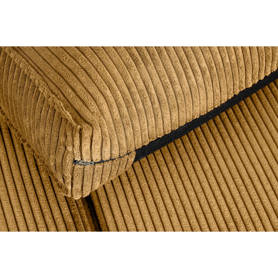 KONSIMO INVIA Elegancka Sofa w stylu loft sztruks 2 osobowa żółta