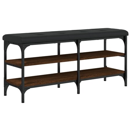 vidaXL Ławka na buty, brązowy dąb, 102x32x47 cm