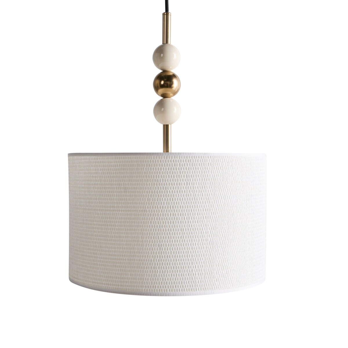 Lampa wisząca LOKY Metal Mosiężny/beżowy