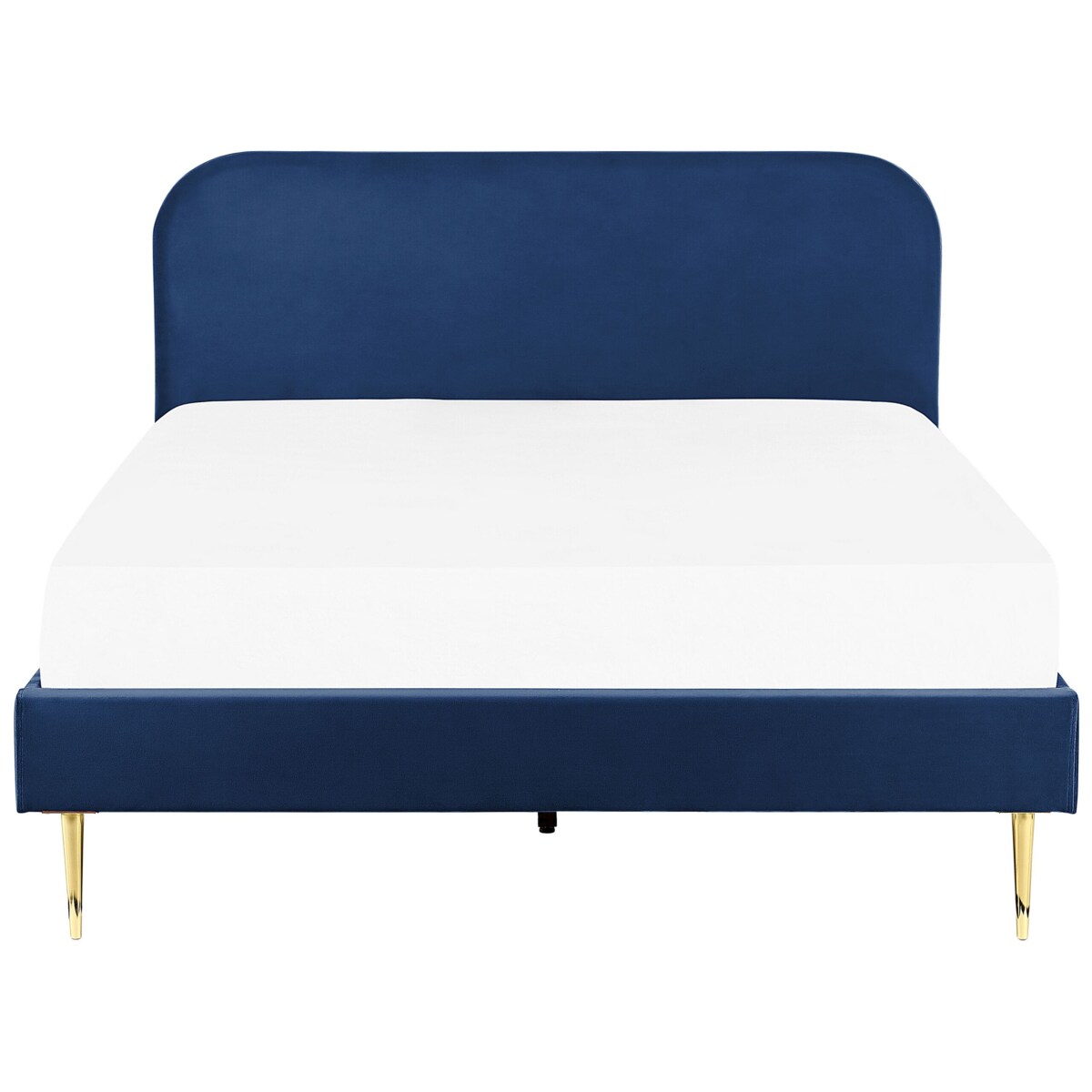 Łóżko Welur FLAYAT 180 x 200 cm Granatowy
