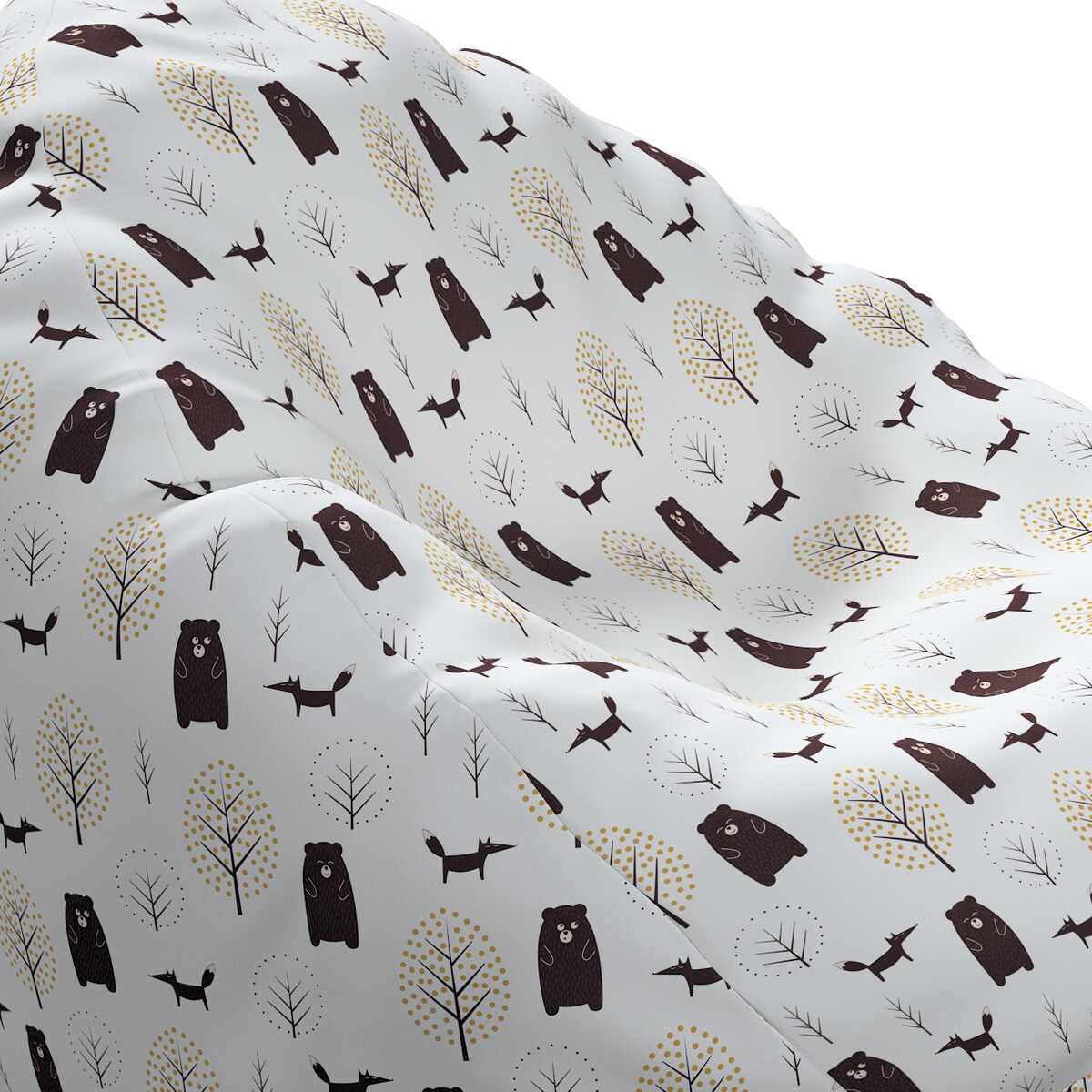 Worek do siedzenia Bowli, ecru-brązowy, Ø80 x 115 cm, Magic Collection