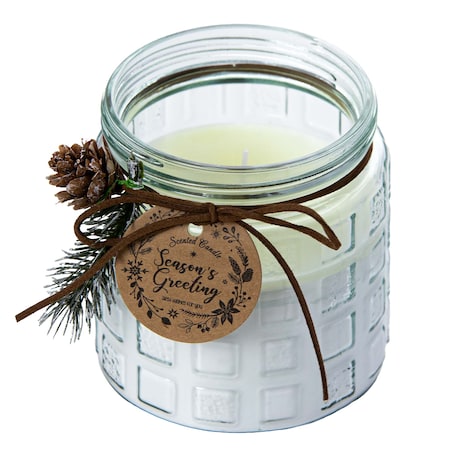 Świeczka Zapachowa Świeca Świąteczna Zapach Drzewny Dekoracja Biała