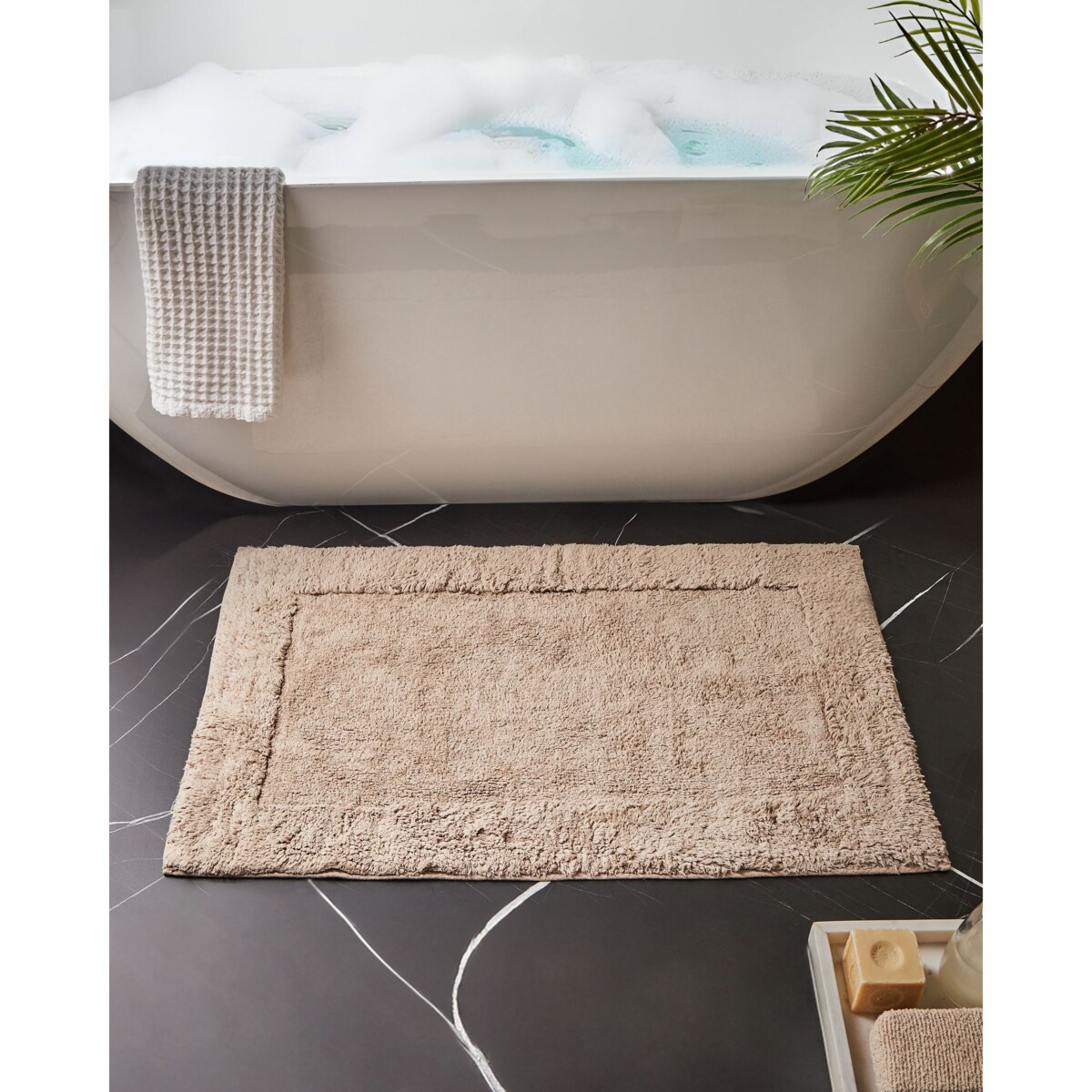 Dywanik łazienkowy BABAIL Jasnobrązowy 60 x 90 cm Bawełna