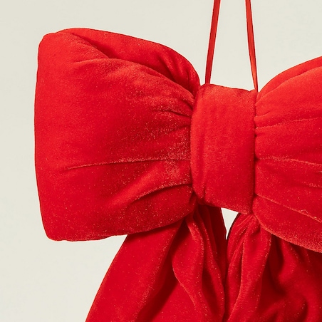 Ozdobna kokarda Velvet Charm 27x5x35 cm boże narodzenie, święta, świąteczne, czerwony, 27x5x35 cm