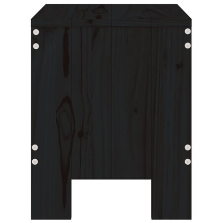 vidaXL Stołki ogrodowe, 2 szt., czarne, 40x36x45 cm, drewno sosnowe