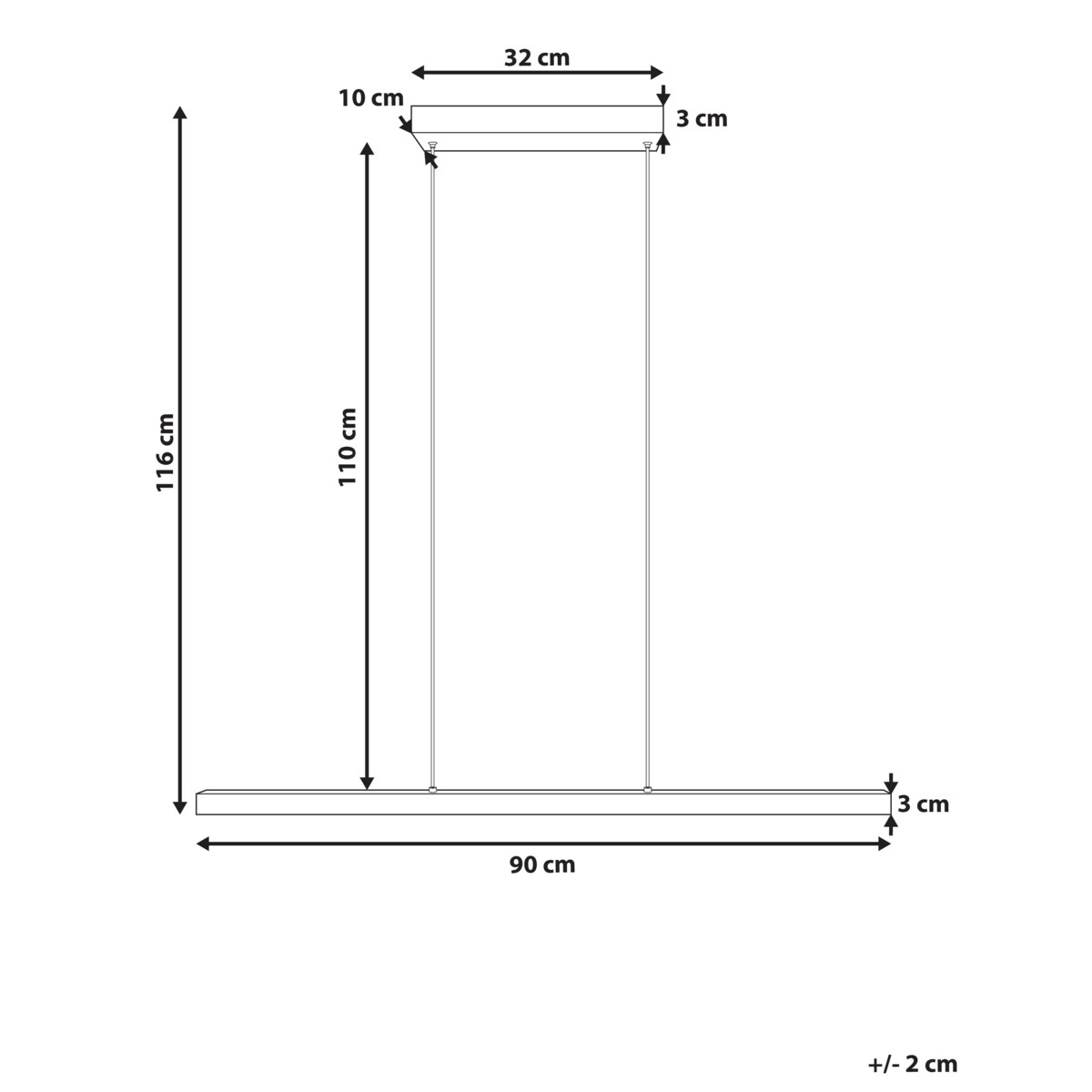 Lampa wisząca LED CANDELERO Z pilotem Czarny