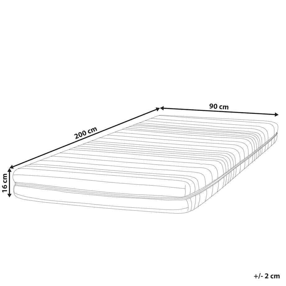 Materac piankowy ENCHANT H2/3 średnio twardy 90 x 200 cm