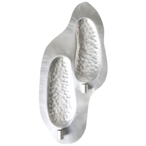 Świecznik PENICHE Metal 60 cm Srebrny