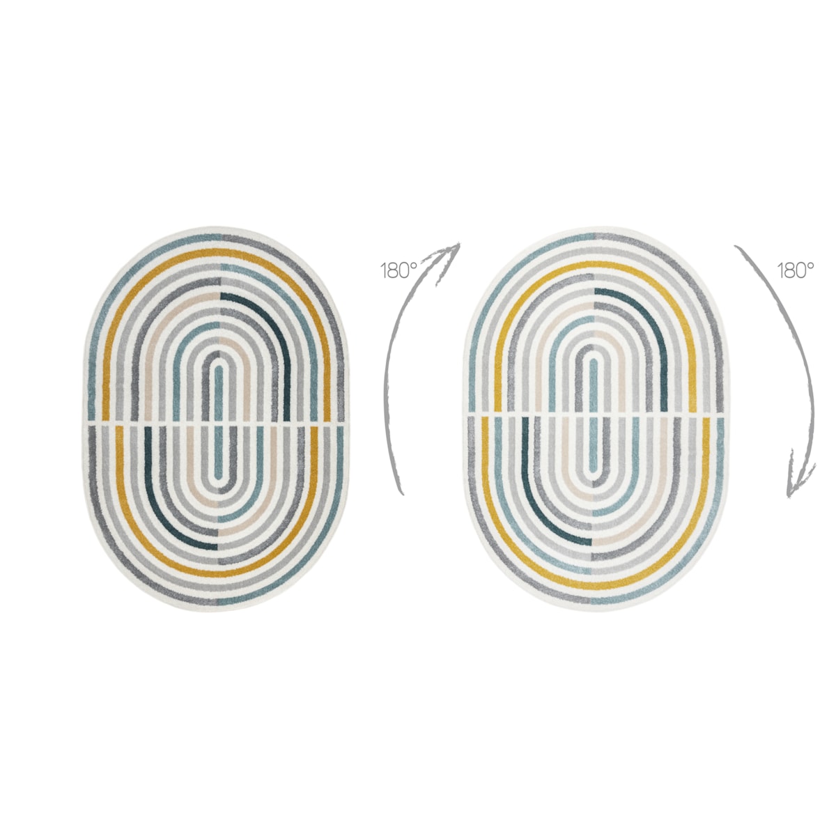 Dywan FUSION 5711 biały / ciemny zielony 160x220 cm