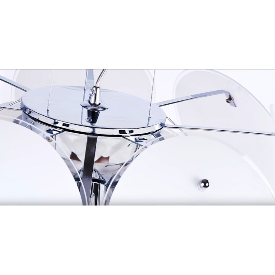 Nowoczesna lampa wisząca Antires szklane płatki do salonu