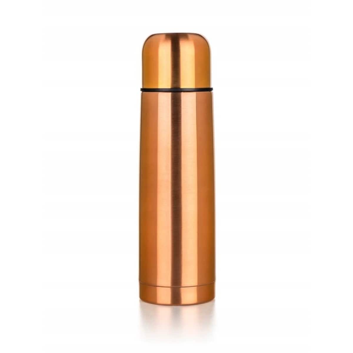 TERMOS podręczny 0,5L na napoje kawę herbatę MIEDZIANY z kubkiem prezent