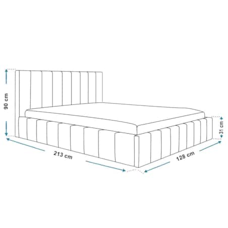 Łóżko jednoosobowe 120x200 OLDO 10 tapicerowane, z pojemnikiem- grafitowe