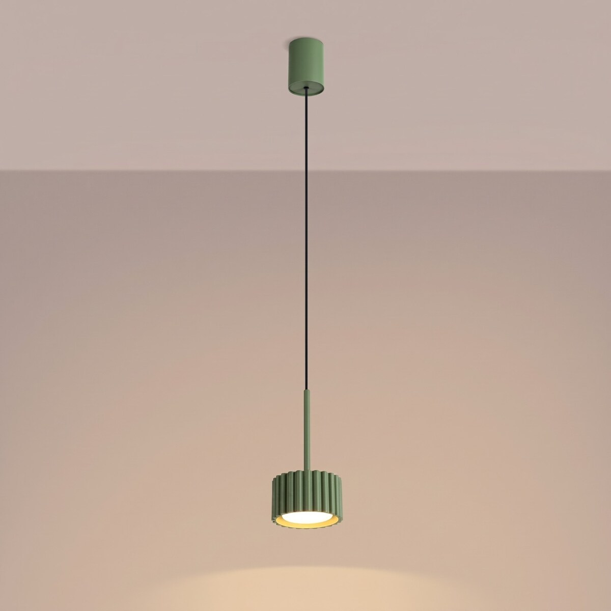 Lampa wisząca AURA 1 zielona oliwka Gx53
