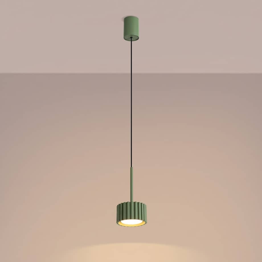Lampa wisząca AURA 1 zielona oliwka Gx53